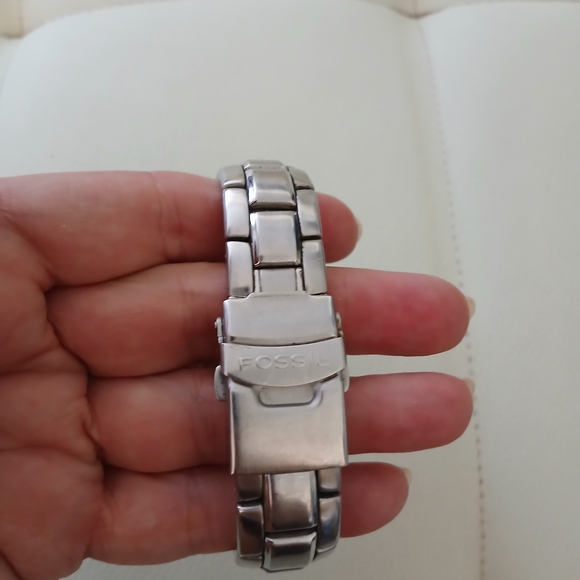 Fossil Silver Chronograph with Blue Dial - Picture 3 of 3